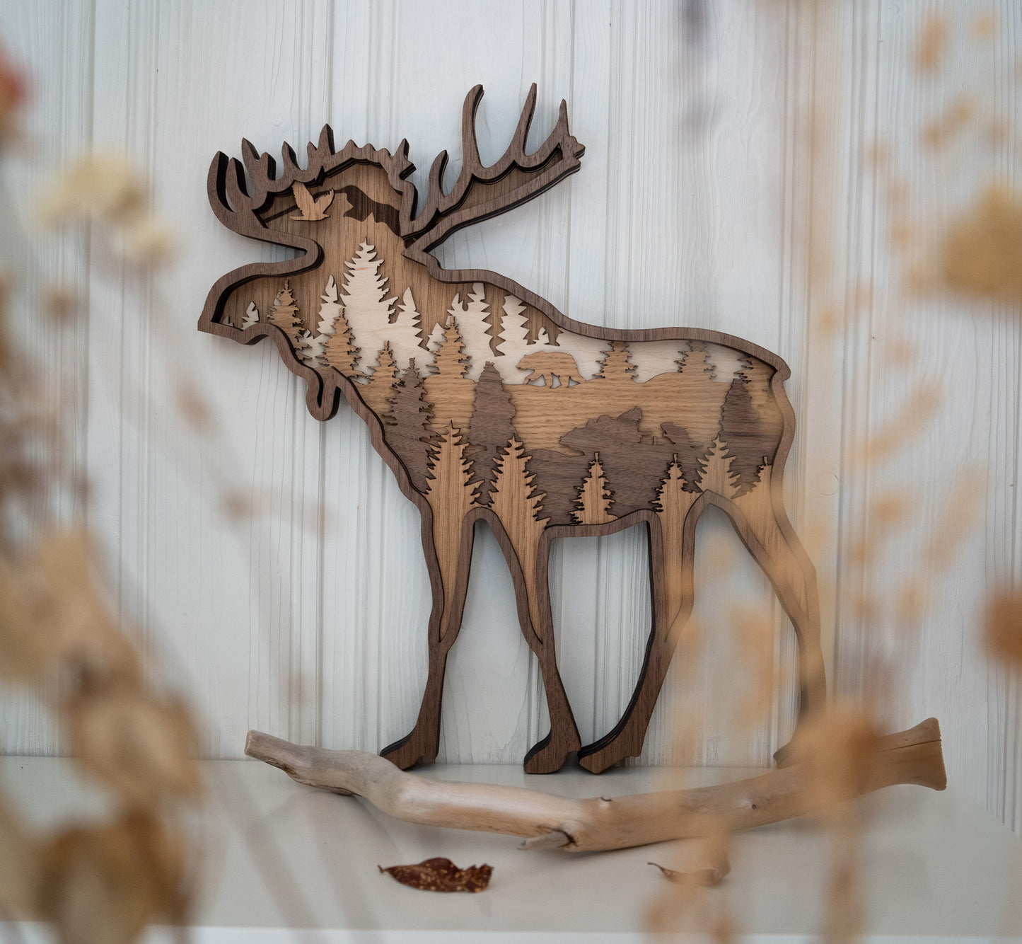 Multilayer Wood Moose