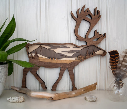 Multilayer Wood Reindeer