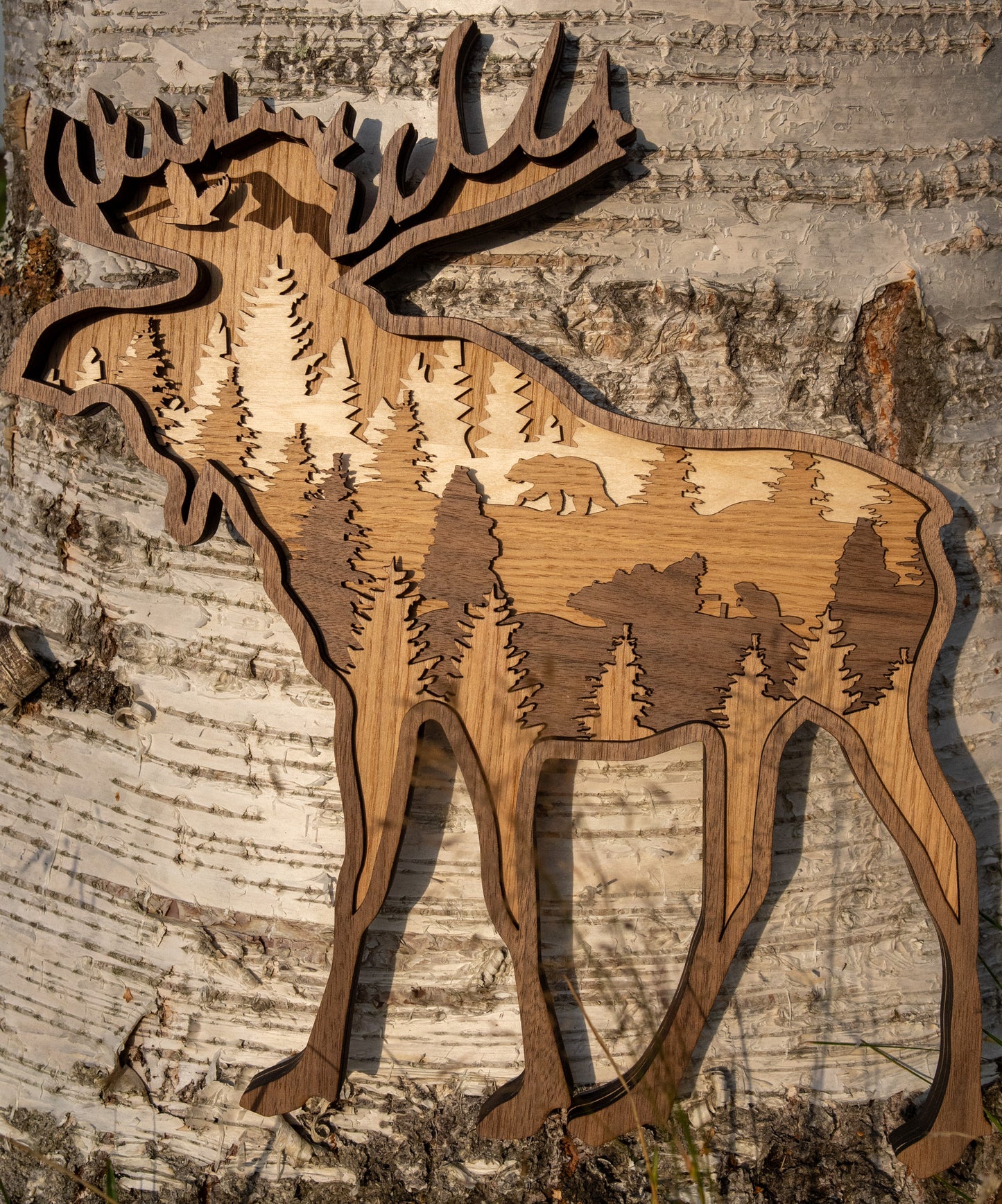 Multilayer Wood Moose